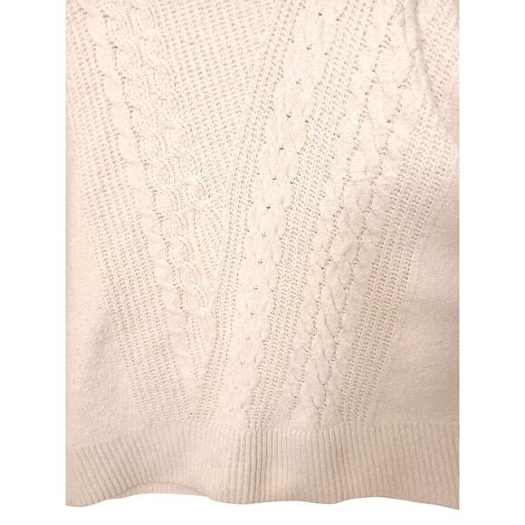 Simply Vera Wang Sweater Plus XXL Beige Chunky Cableknit LAGENLOOK Cowl Relaxed - Picture 5 of 16